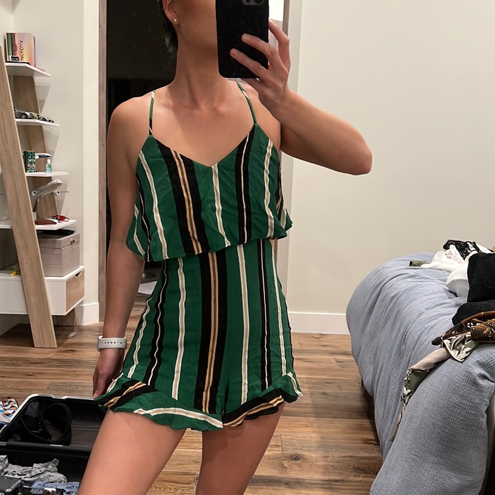Lush striped romper S